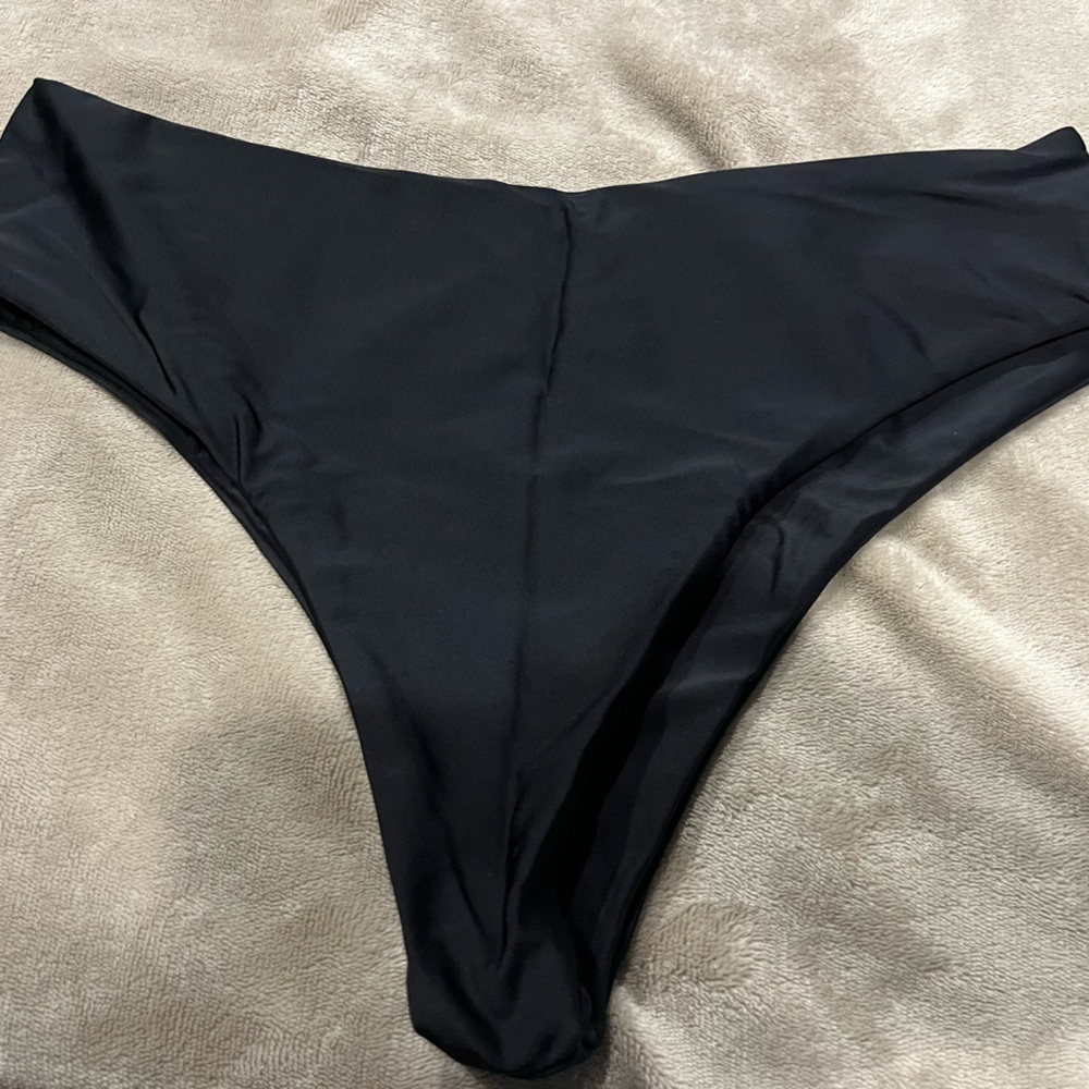 Black High-Cut Bikini Bottom